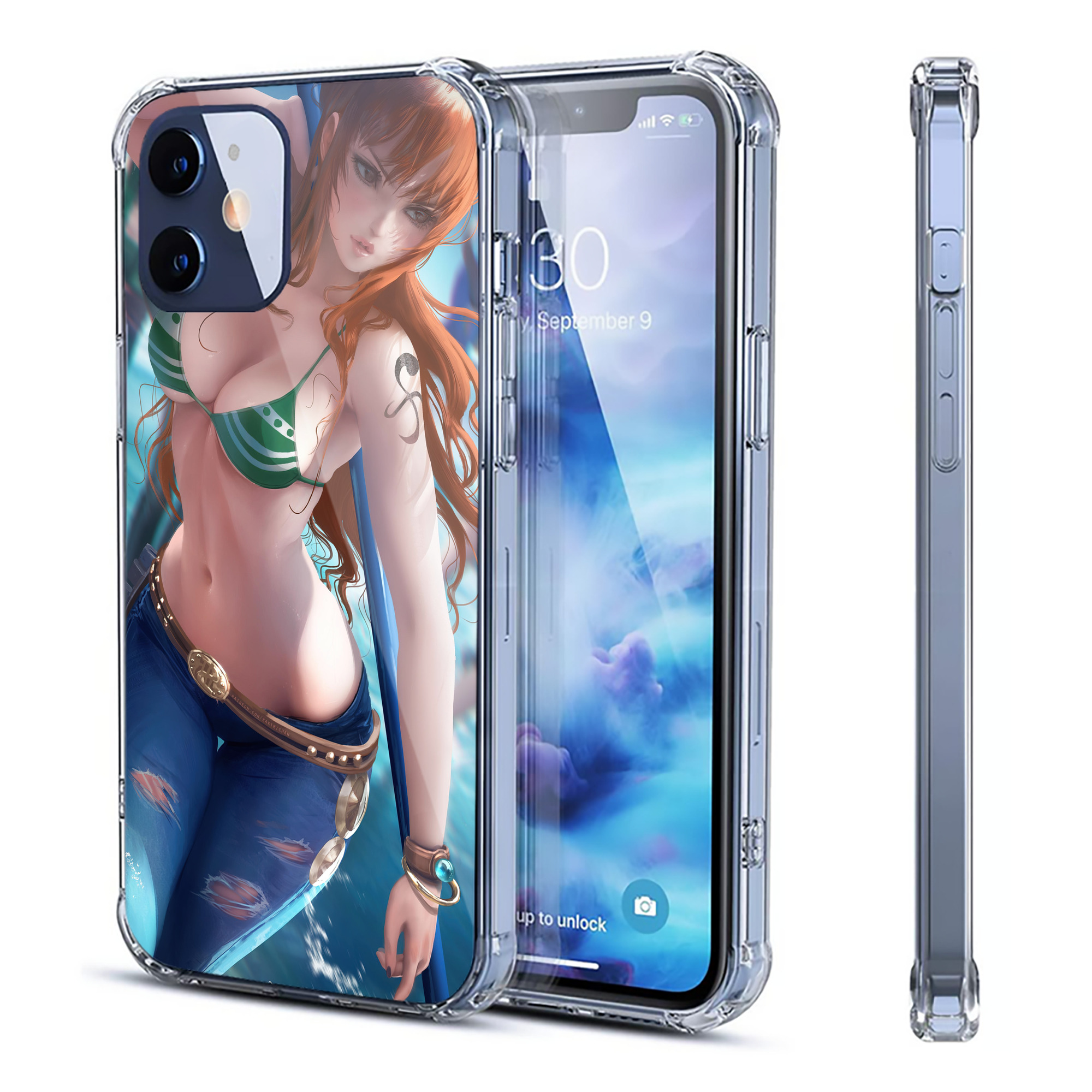 （画像用） ワンピース ONE PIECE 【iPhone 12シリーズ対応】透明スマホケース（クリアソフトケース）